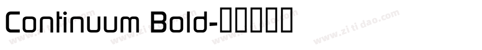 Continuum Bold字体转换